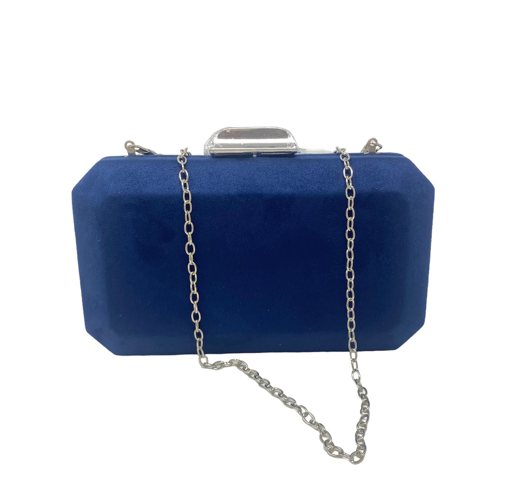 Navy Suede Clutch
