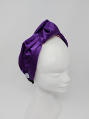 'Freya' Satin Headband Purple