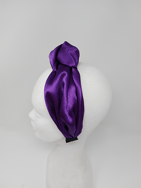 'Freya' Satin Headband Purple