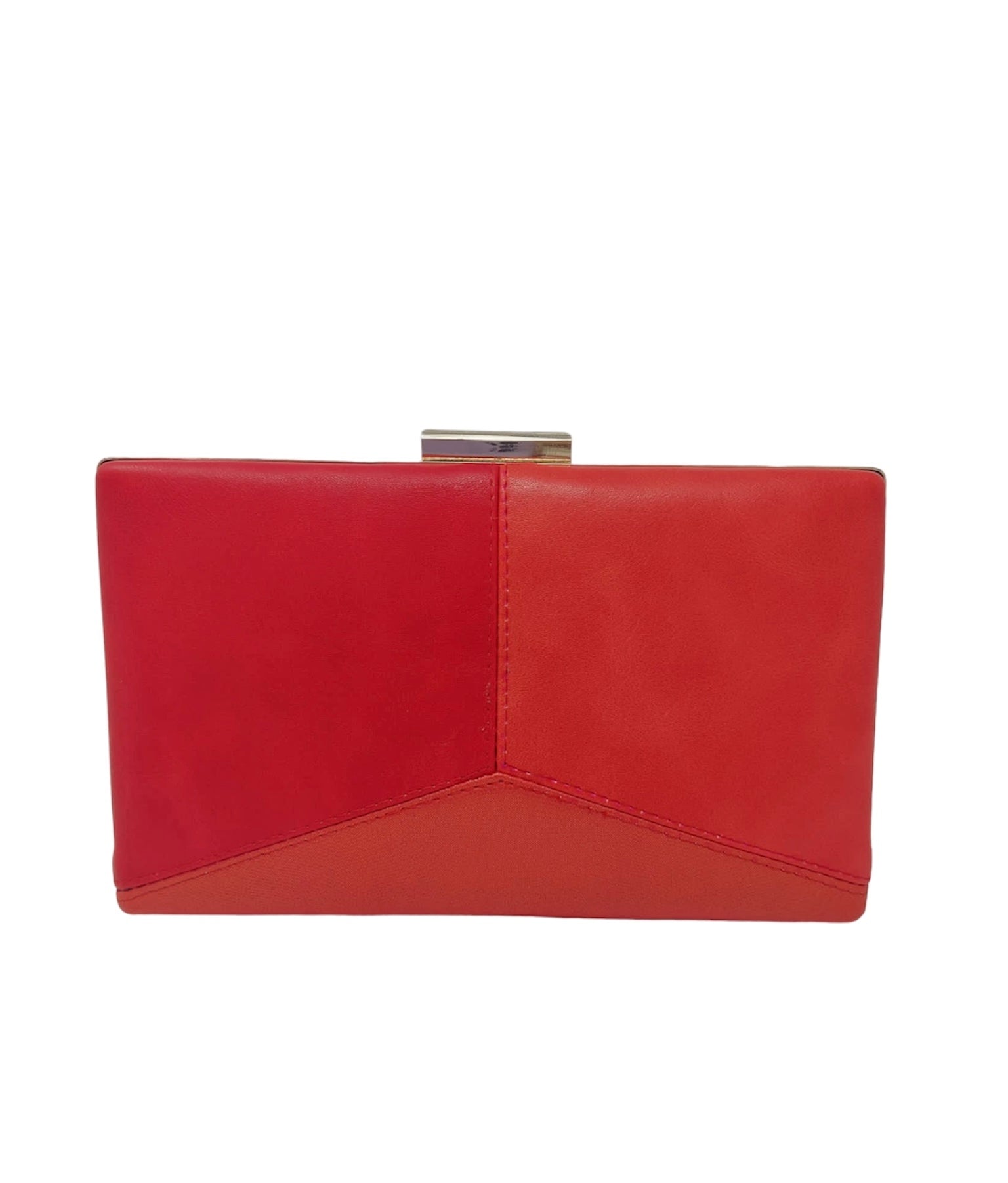 Red Geometric Clutch