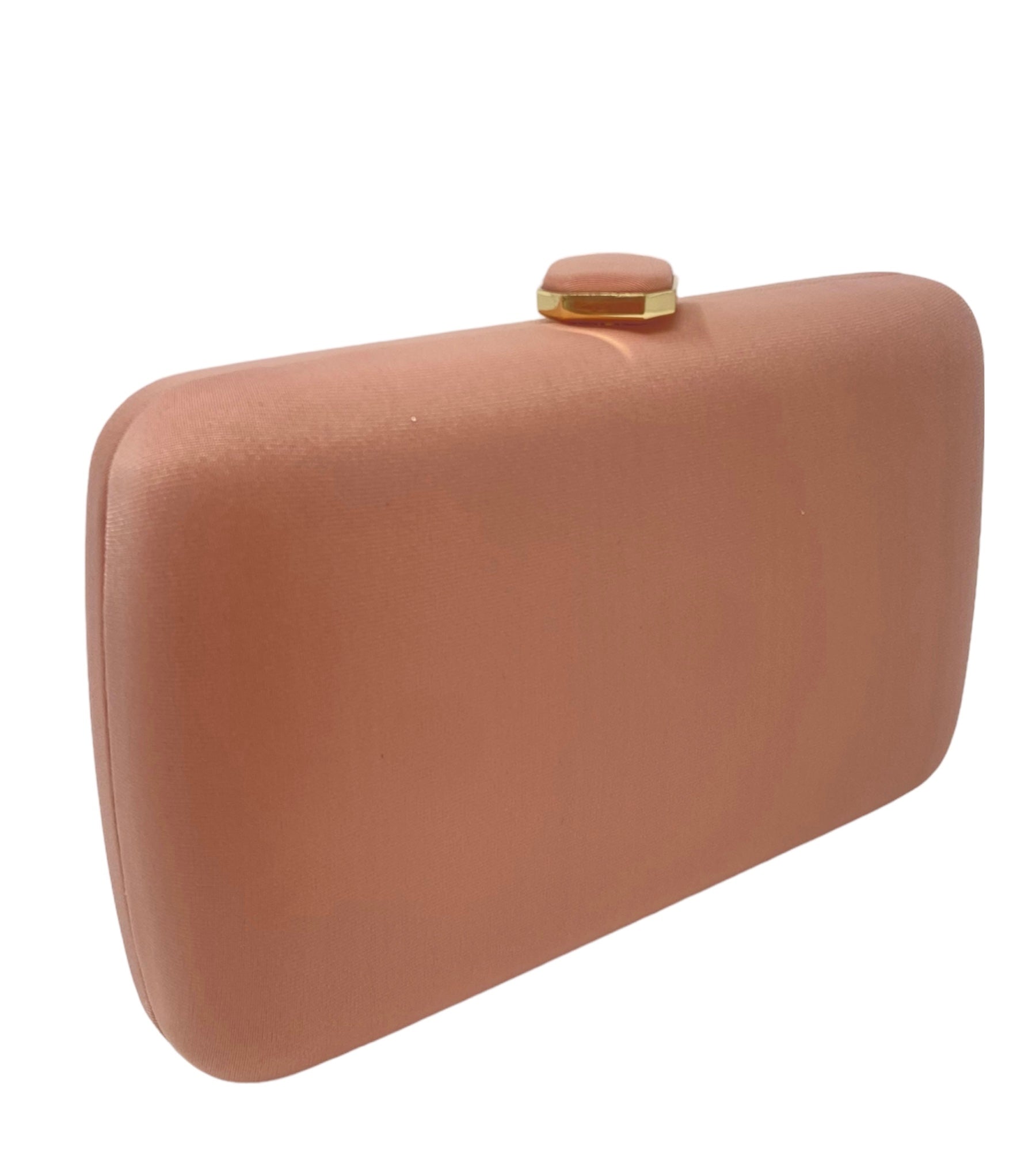 Salmon Pink Satin Clutch
