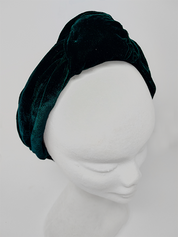 'Mia' Velvet Headband Forest Green
