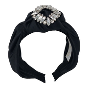 'Donna' Satin Headband Black