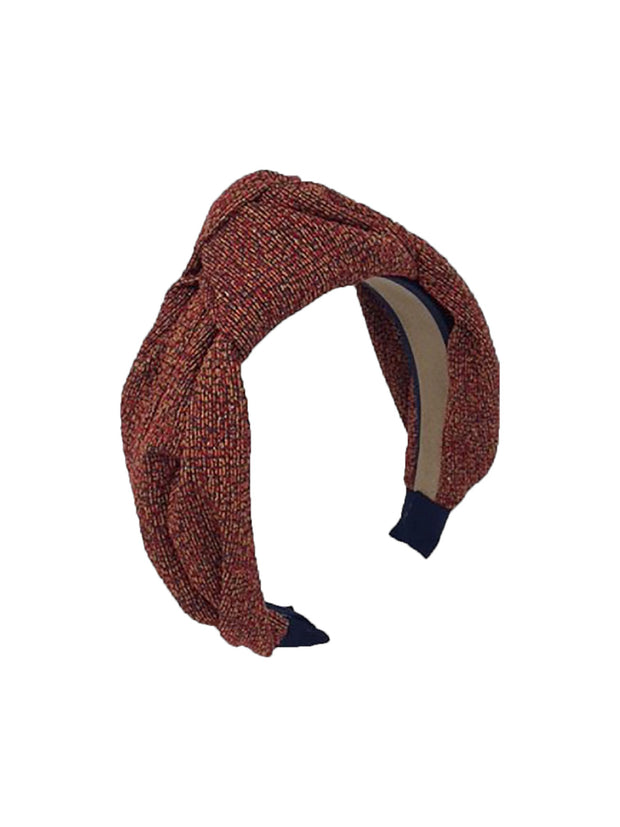 'Boffin' Tweed Headband Rusty Red