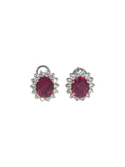 Ruby Red Gemstone Earrings