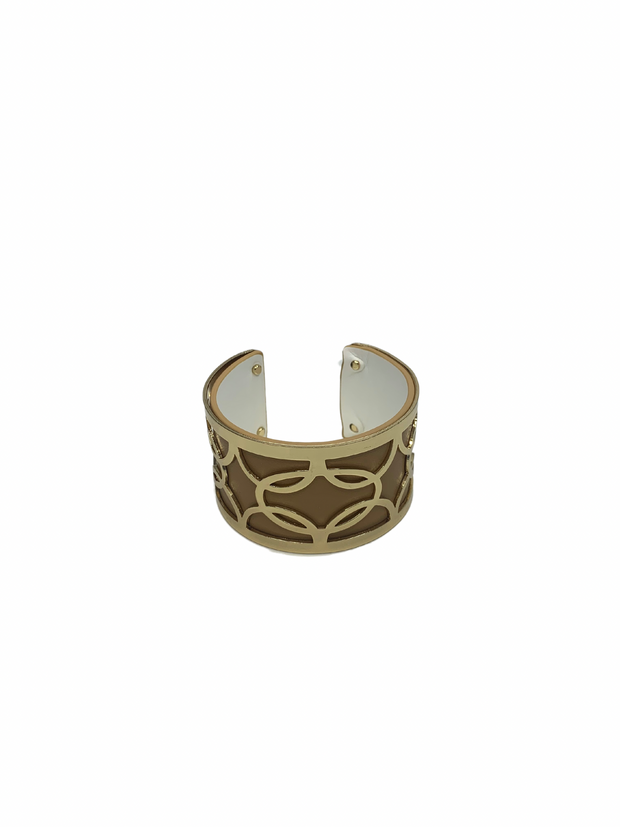 BEIGE AND WHITE REVERSIBLE BANGLE
