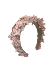 'Elodie' Floral Headband Pastel Pink