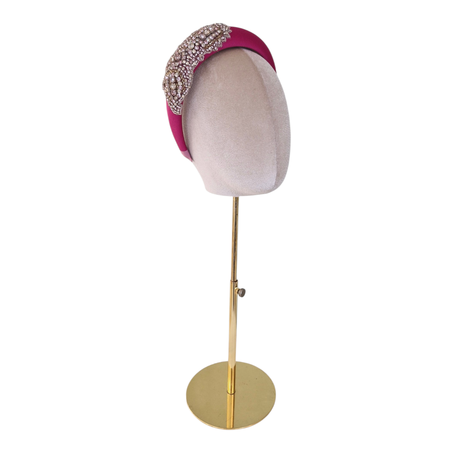 'Ellie' Satin Headband Fuchsia Pink