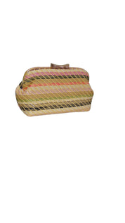 Lemon Raffia Clutch