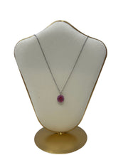 Fuchsia pink gemstone necklace