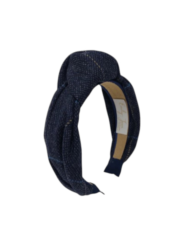 'Nora' Irish Tweed Headband Navy