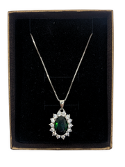 Emerald green gemstone necklace