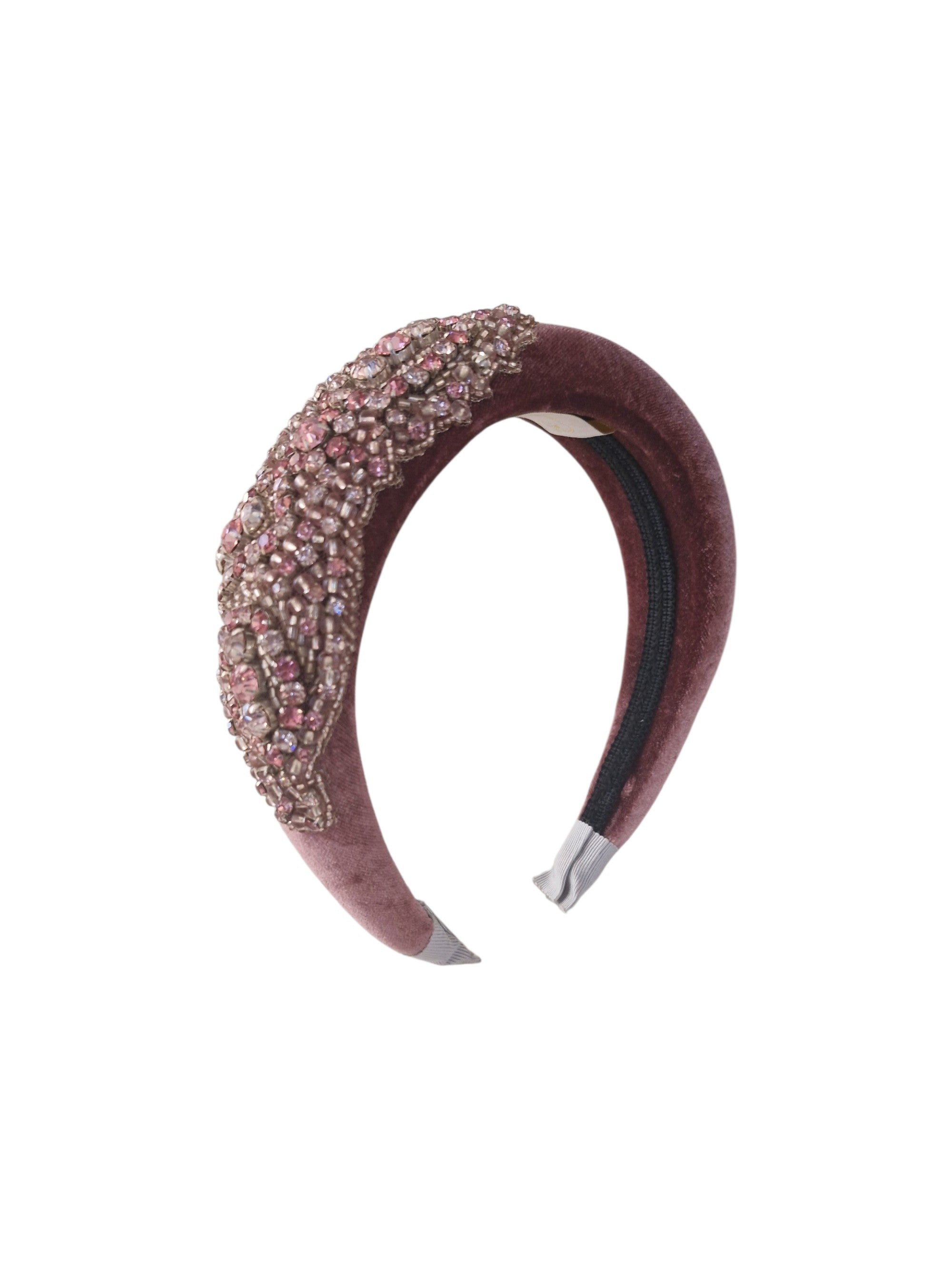 'Ellie' Velvet Headband Pink