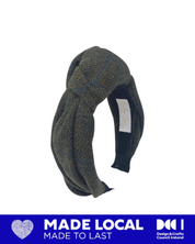 'Aileen' Irish Tweed Headband Moss Green