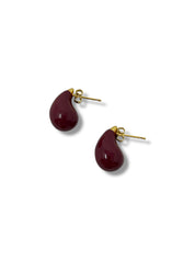 'Annie' Burgundy Teardrop Studs