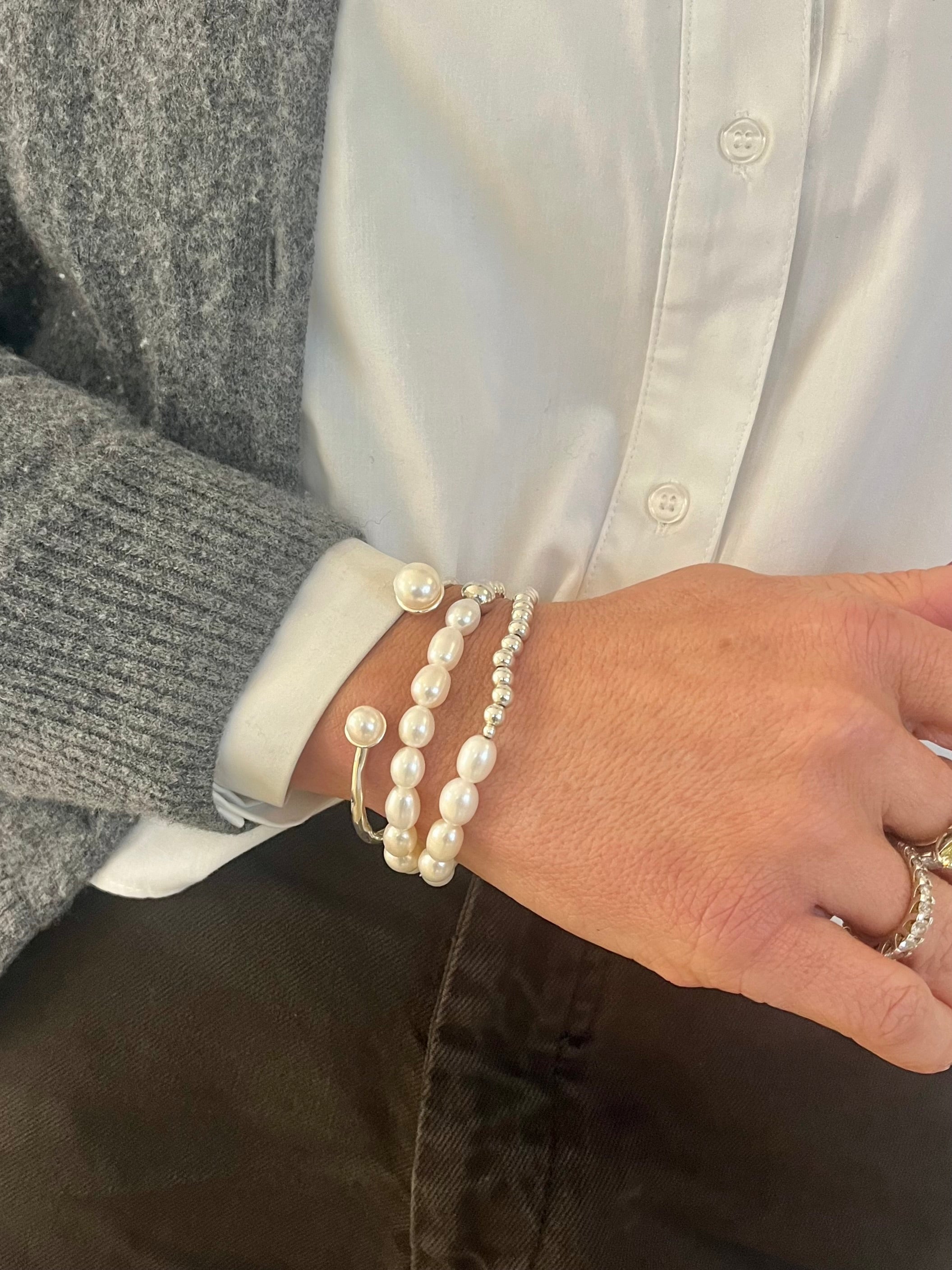 'Kylie' Silver Open Bangle