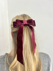 Burgundy Velvet Bow