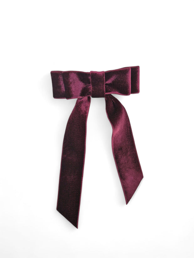 Burgundy Velvet Bow