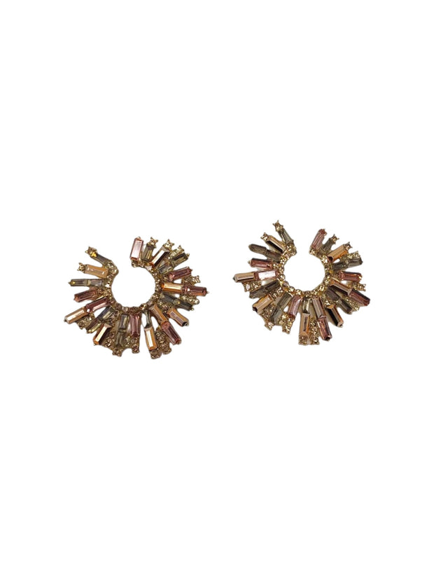 'Celeste' Rose Gold Crystal Earrings