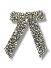 'Genevieve' Silver Crystal Bow