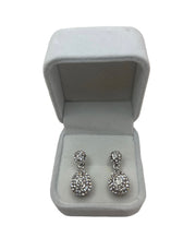 Diamante Stud Drop Earrings