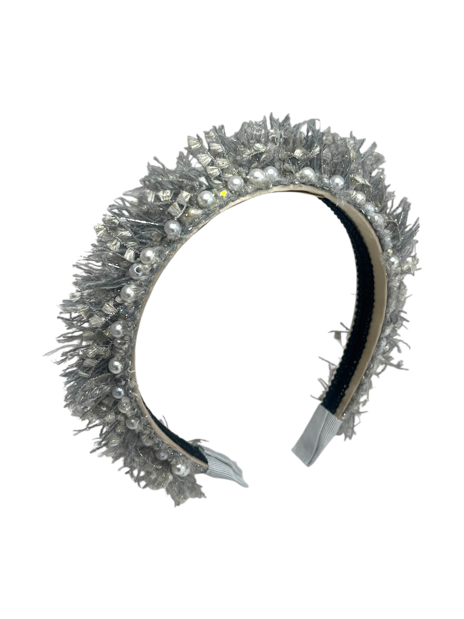 'Diva' Pearl Headband Silver