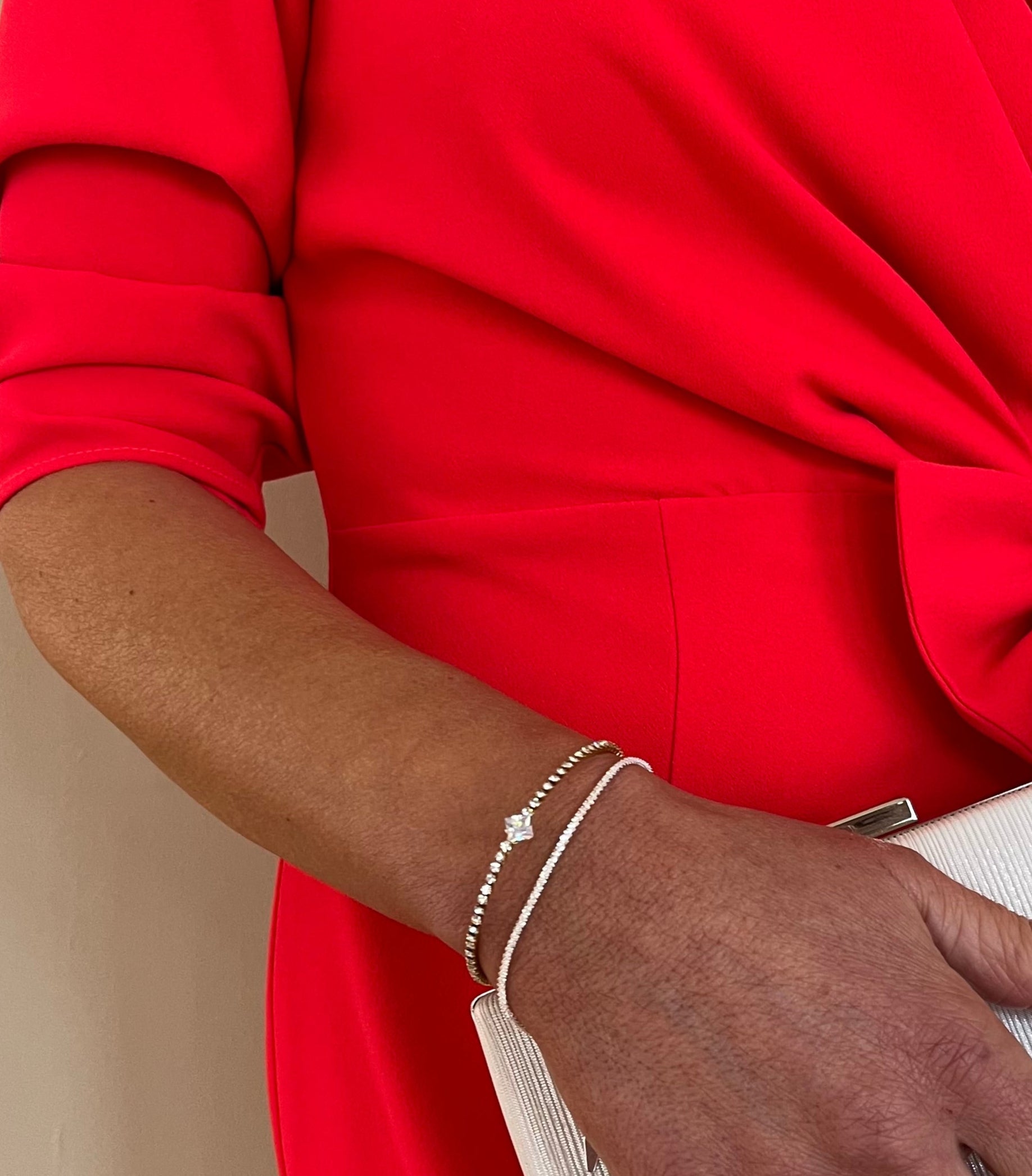 'Drew' Gold Crystal Bangle