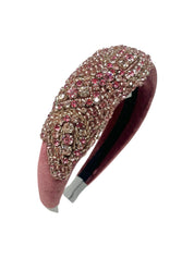 'Ellie' Velvet Headband Dusky Pink