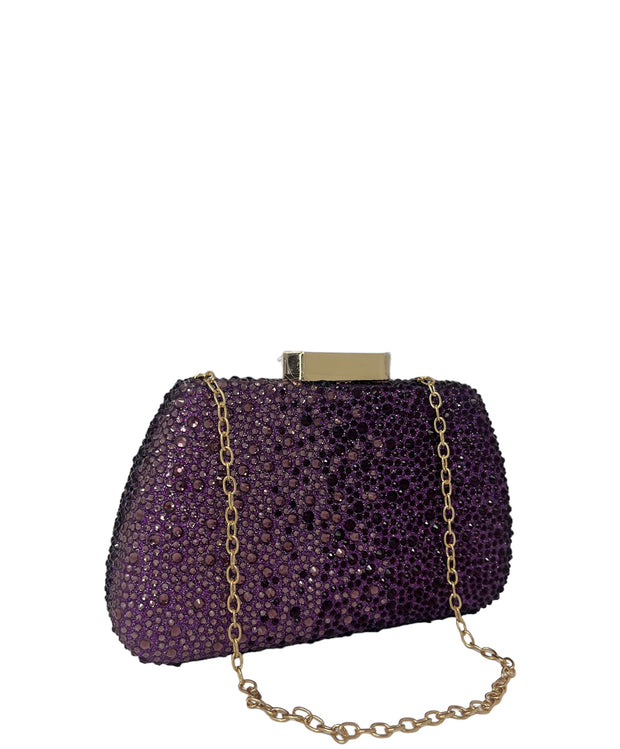 Dark Purple Beaded Clutch Emily Jean Atelier