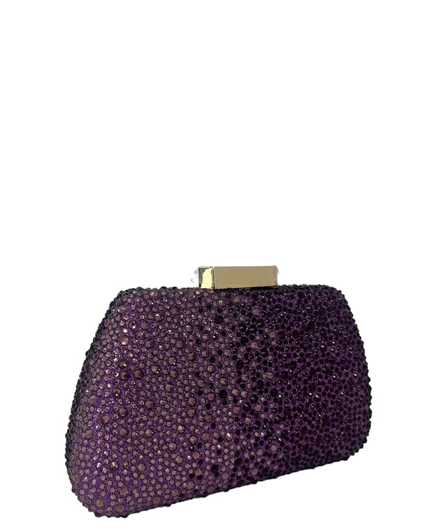 Dark Purple Beaded Clutch