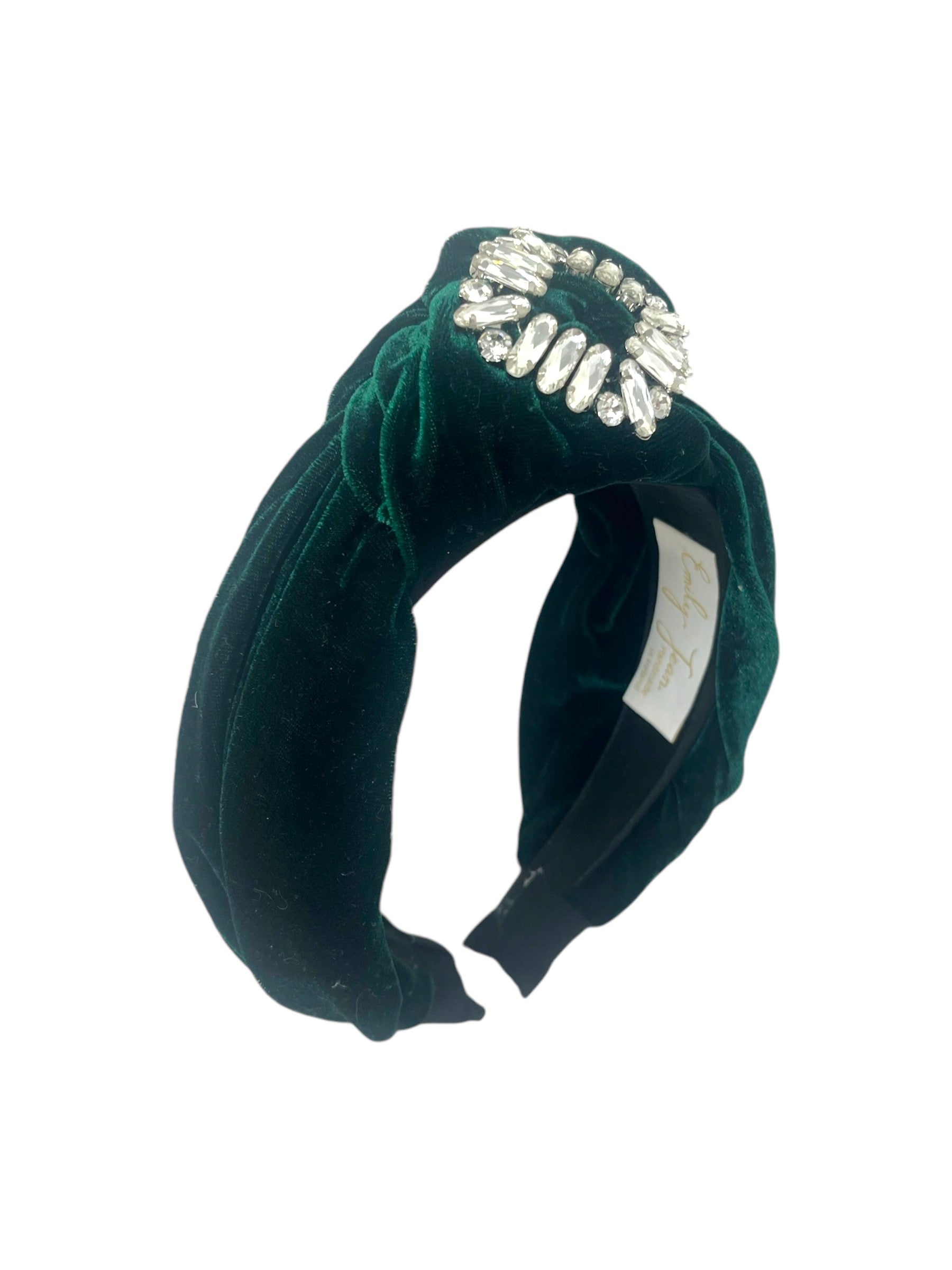 'Donna' Velvet Headband Forest Green