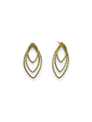 'Hanna' Gold Oval Earrings