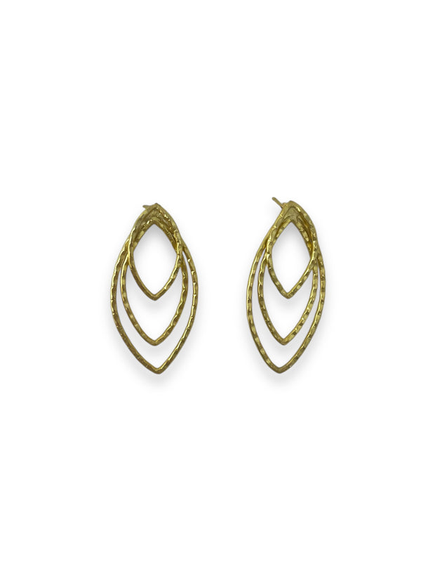 Gold Oval Earrings