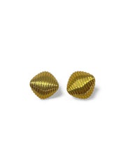 'Jenny' Gold Ripple Studs