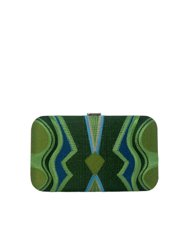 Green Aztec clutch