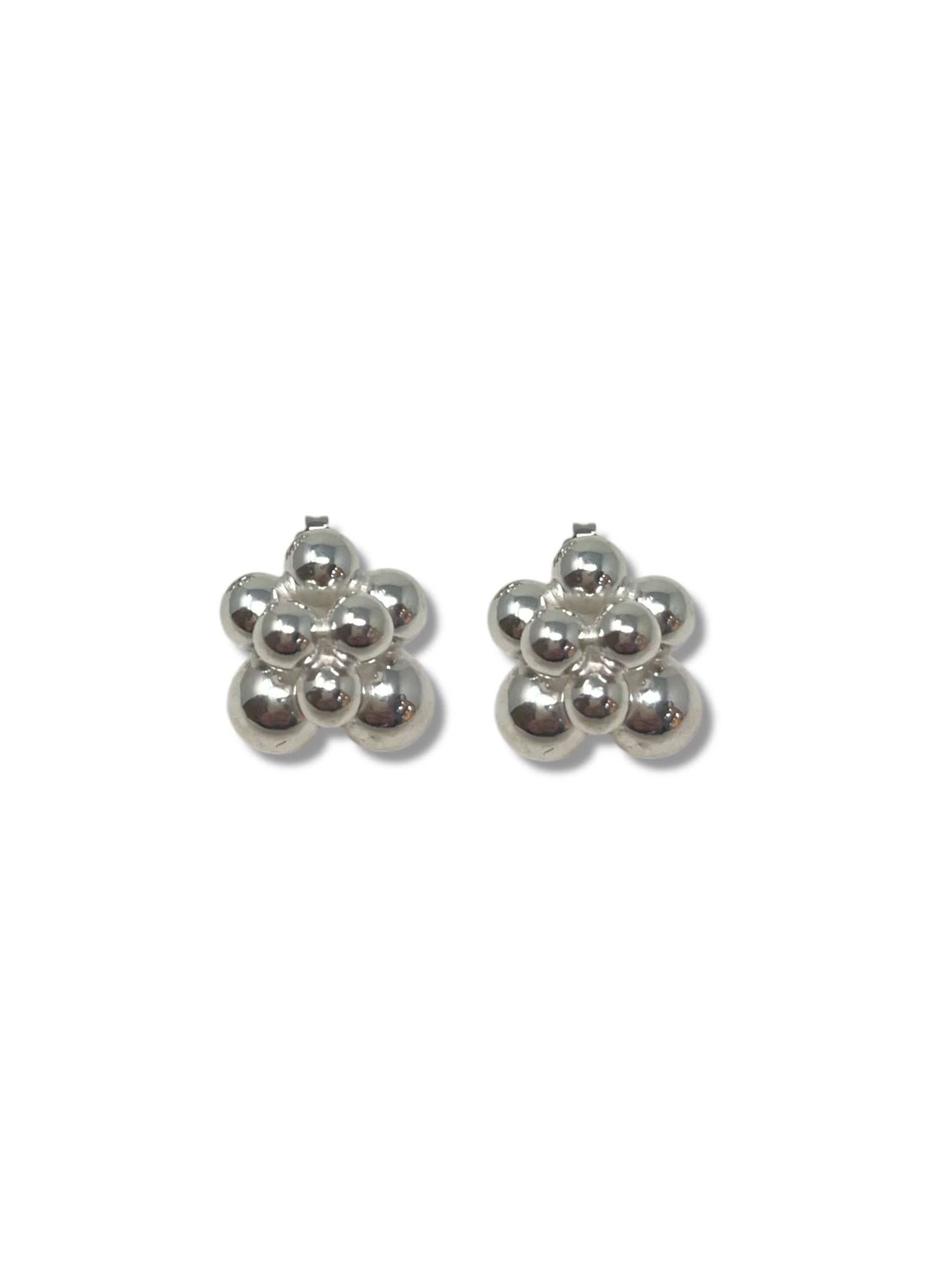 Silver Beaded Earrings