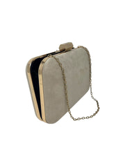 Taupe Suede Clutch