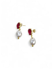 'Cassie' Ruby Red Earrings