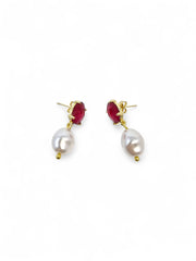 'Cassie' Ruby Red Earrings