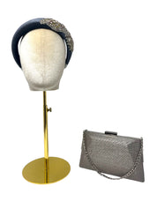 'Ellie' Velvet Headband Grey