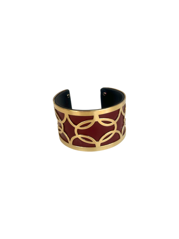 Burgundy & Black Reversible Bangle