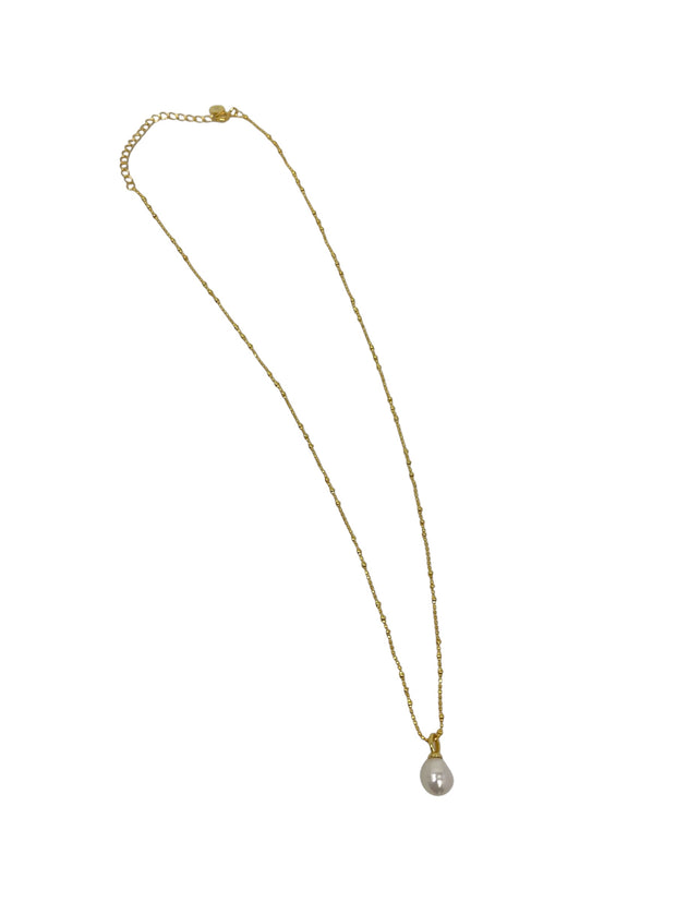 'Thea' Gold Pearl Necklace