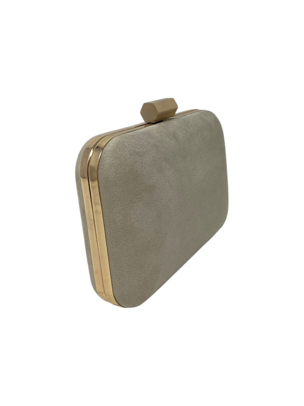 Taupe Suede Clutch