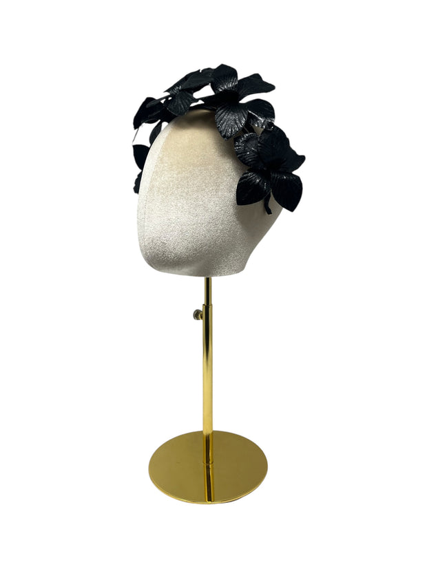 'Zoe' Black Petal Crown