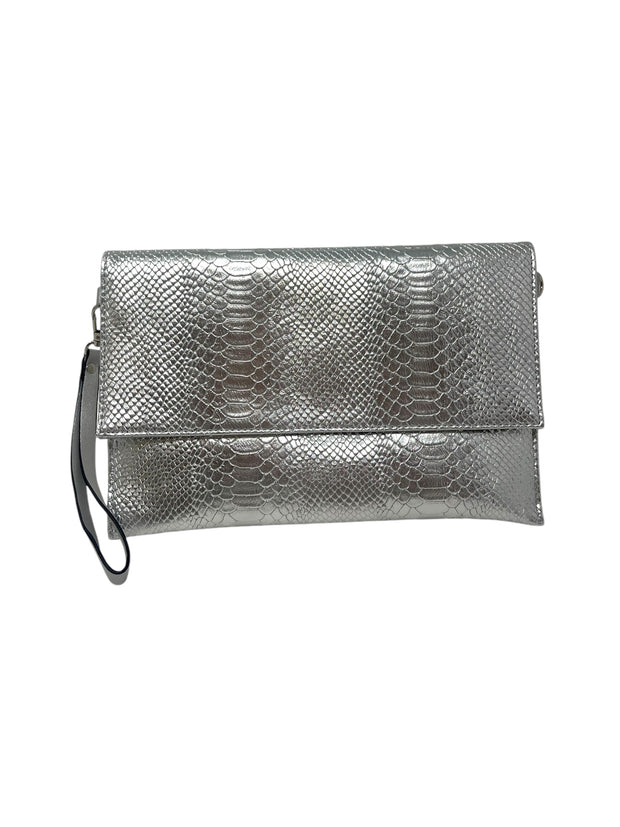 Silver Envelope Clutch