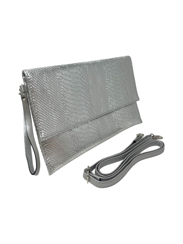 Silver Envelope Clutch