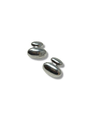 Silver Pebble Earrings