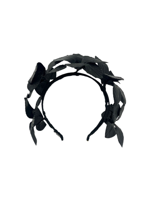 'Zoe' Black Petal Crown