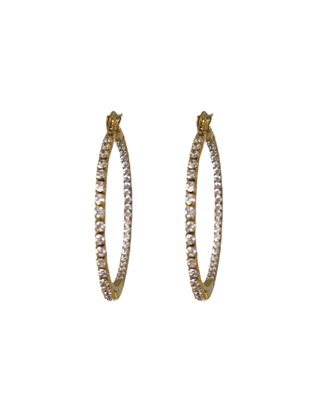 Diamante Hoop Earrings (Large)