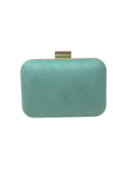 Turquoise Suede Clutch